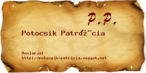 Potocsik Patrícia névjegykártya